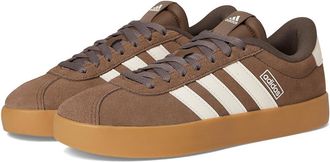 adidas VL Court 3.0 Womens Classic Shoes Preloved Brown/Chalk White/Gum : 10.5 B - Medium, Leather