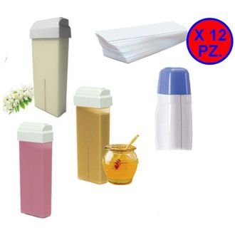 Trade Shop Trade Shop - Confecto 12 Rull Cera Miele Zinco Titanio 100ml Ceretta - Titanium Rose