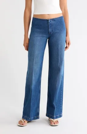 Reformation Talissa Low Rise Wide Leg Jeans in Pyramid at Nordstrom, Size 30