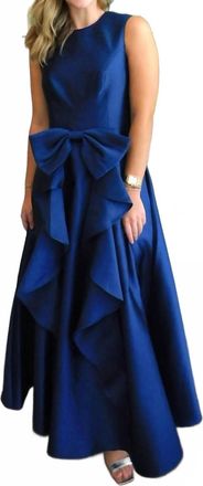 Shoshanna Leo Maxi Dress In Navy