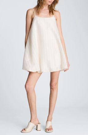Kenneth Cole Bubble Hem Swing Minidress in Oyster at Nordstrom, Size X-Small