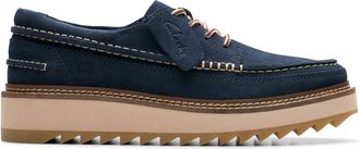 Clarks Clarkhill Lace in Blue Oiled Suede