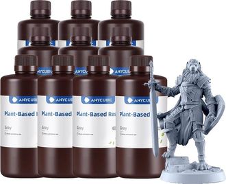 OEM Resina Uv, Bajo Olor, Composici&oacute;n De Origen Vegetal, 10 Kg, Color Gris