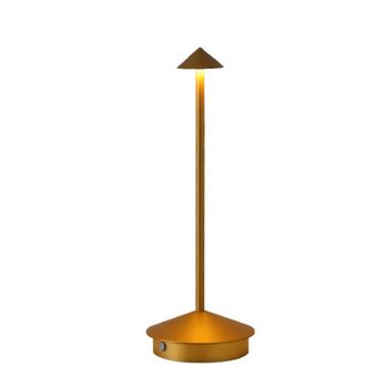 OEM L&aacute;mpara De Mesa Port&aacute;til Recargable (dorada), Funciona Con Pilas, Iluminaci&oacute;n De 3 Tonos, Ideal Para Dormitorio, Restaurante, Terraza O Bar -crezuo