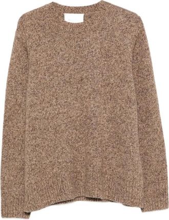 Soft Goat Maglione girocollo dalla vestibilit&agrave; rilassata effetto melange - - Knitwear - Uomo - Marrone - L
