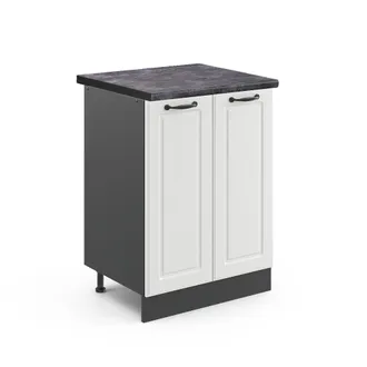 Vicco Mueble Bajo De Cocina R-line, Blanco Casa De Campo, 60 Cm, Et Antracita