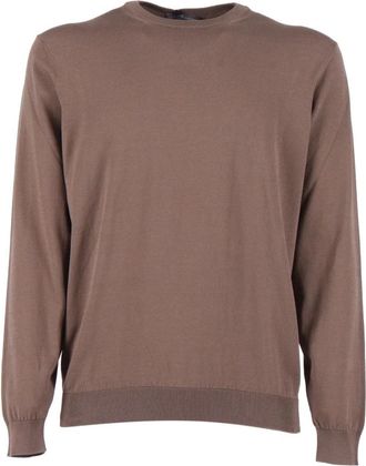 FILIPPO DE LAURENTIIS G.collo ML Sweater met ronde hals - Heren - Ronde hals truien - Groen - XL - Katoen - Truien & Vesten