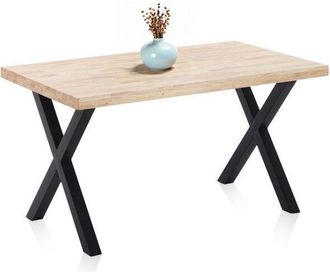 OEM Mesa De Comedor X-loft 140 Roble Salvaje - Negro 140x80