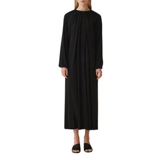 Fabiana Filippi Kleedjes, Dames, Zwart, S, Elegante Maxi Jurk voor Speciale Gelegenheden
