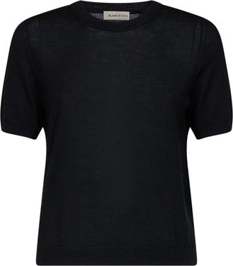 Blanca Vita Truien - Dames - Ronde hals truien - Zwart - 2XS - Wol - Truien & Vesten