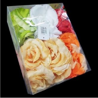 Trade Shop Trade Shop - Set 12 Pz Calamite Lega Tenda Ferma Tende Tendaggi Fiori Colorati Eleganti