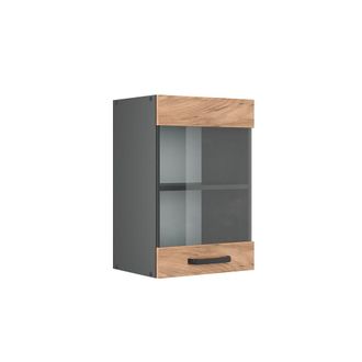 Vicco Armario De Cocina Con Vidrio R-line, Roble Dorado, 40 Cm
