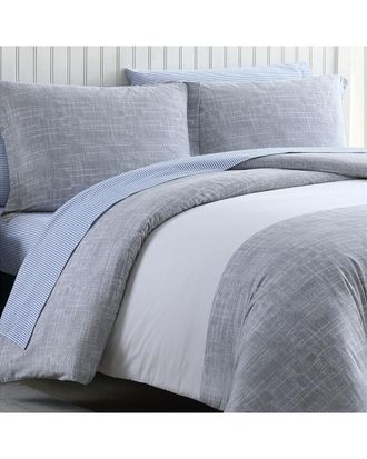 Poppy & Fritz Connery Stripe Grey Duvet Cover Set
