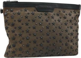 Jimmy Choo London Pre-owned Leather Clutch Bag - Dames - Vintage Clutch - Bruin - ONE Size - Leer - Vintage