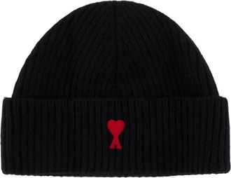 Ami De Coeur Beanie - unisex - Hoeden - Zwart - ONE Size - Wol - Accessoires