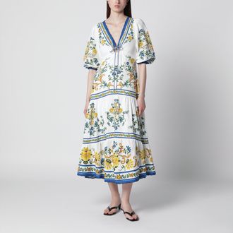 Farm Rio Abito midi Emily Floral Tapestry con coulisse