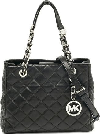 Michael Kors Borsa tote Susannah in pelle trapuntata - Nero