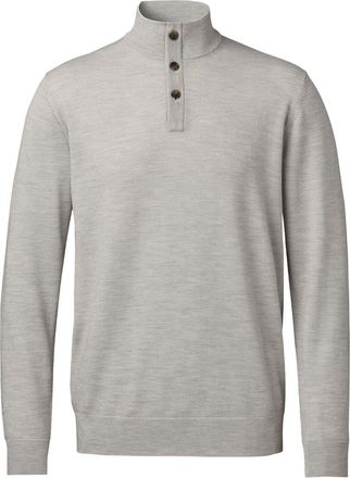 CHARLES TYRWHITT Merino Wool Button Neck Sweater