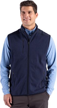 Cutter & Buck Hunts Point Recycled Fleece Mens Hybrid Full Zip Vest