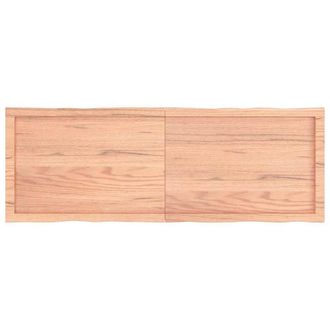 Berkfield Home Table Top Light Brown 140x50x(2-6)cm Treated Solid Wood Live Edge
