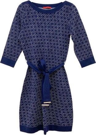Carolina Herrera Jacquard Rosetta Seal Jurk - Dames - Korte kleedjes - Blauw - XS - Kleedjes