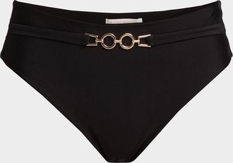 Ramy Brook Bethany Chain-Trim Bikini Bottom