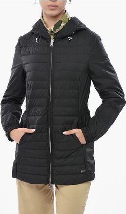 Woolrich Light Puffer Jacket VIOLET Quilted Nylon with Drawstring size Xl