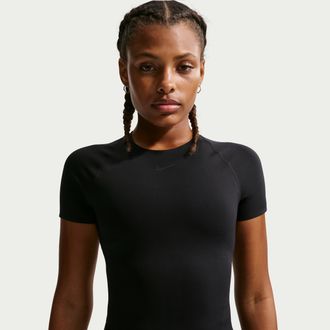 Nike Womens Universa Dri-FIT Short-Sleeve Top in Black | IO1271-010