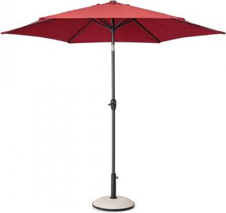 Konte Design Sombrilla redondo grande con m&aacute;stil central de aluminio,lona roja 2,7m