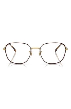 Ray-Ban 53mm Square Optical Glasses in Havana at Nordstrom