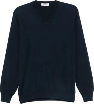 KANGRA Pullover Basico Rasato Calato - Heren - V-hals truien - Blauw - 2XL - Truien & Vesten