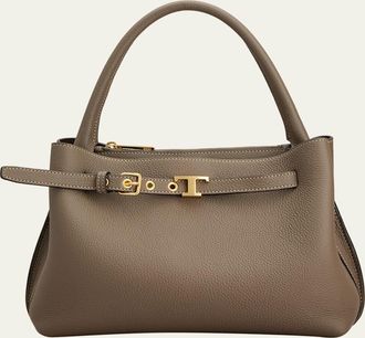 Tod's T Timeless Belted Leather Top-Handle Bag