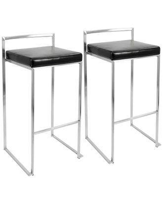 LumiSource Set Of 2 Fuji Barstools