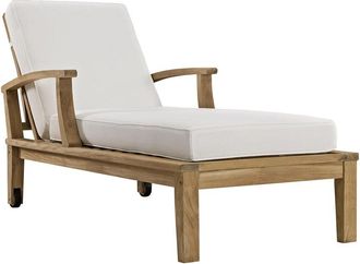 ModWay Discontinued Modway Marina Teak Outdoor Patio Single Chaise