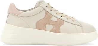 Hogan Iconische Rebel Sneakers in Ivoor - Dames - Sneakers - Beige - 41 EU - Leer - Schoenen