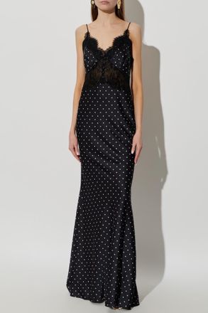 Self Portrait Dress With Lace Inserts, Womens, Black