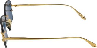 Linda Farrow Unisex Sunglasses Lfl1476 Sasha C2 Yellow Gold-Light 58-17-145 Titanium