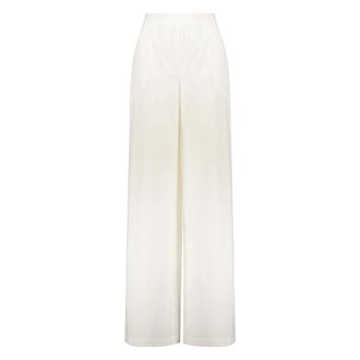 Moschino Wide Trousers, female, White, Size: 2XS Elegant High-Waisted Pants