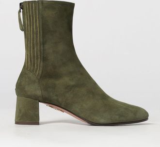 Aquazzura Stivaletti Saint Honor&egrave; in pelle scamosciata con tacco medio
