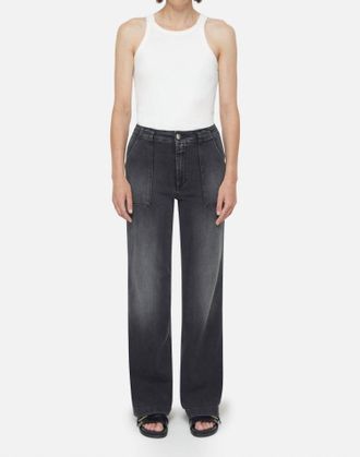 Closed Aria Straight Leg Jean In Dark Grey