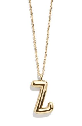 BaubleBar Bubble Initial Necklace in Gold Z at Nordstrom