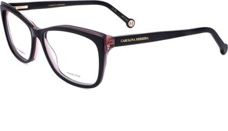 Carolina Herrera Womens 55 mm Black Nude Eyeglasses