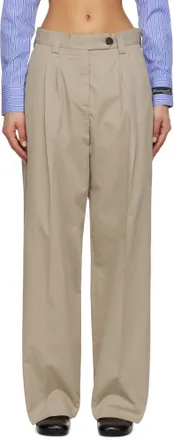 パンツ Peserico Relaxed Fit Beige Trousers With Cuffed Hem Peserico - Stretch cotton trousers Beige - The Corner