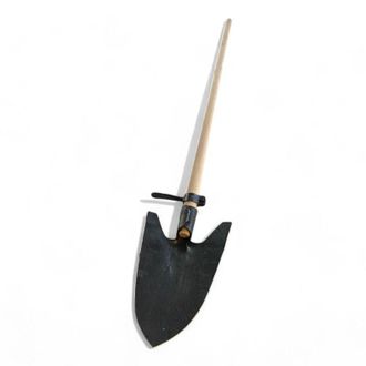 No Brand No Brand - Vanga in acciaio forgiato con manico in legno e staffa girevole ideale per giardinaggio altezza 169 cm lunghezza 28 cm