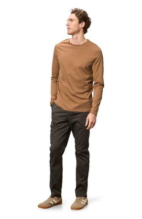 Pact Organic Cotton Softspun Long Sleeve Tee in Brown Sugar at Nordstrom, Size Xx-Large