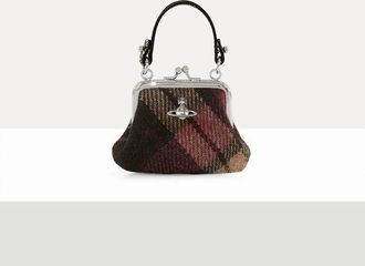 Vivienne Westwood Mini Granny Frame Purse Harris Tweed Check Light-check One Size Women