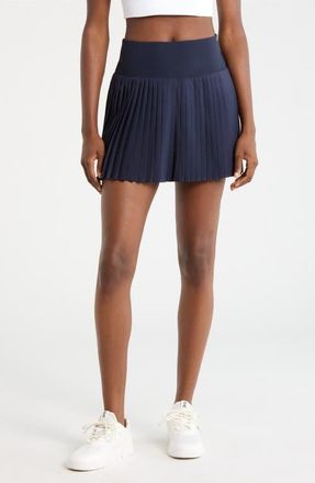 Lord & Taylor Club Micro Pleated Skort in Navy Blazer at Nordstrom, Size X-Large