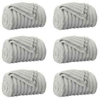 vidaXL Mantitas De Sof&aacute; 6 Pcs Gris 150 X 130 Cm Lana Vidaxl