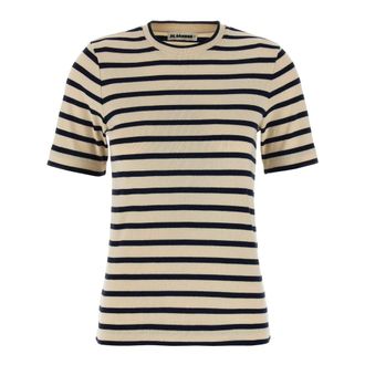 Jil Sander T-Shirts, female, Multicolor, M, Striped T-Shirt