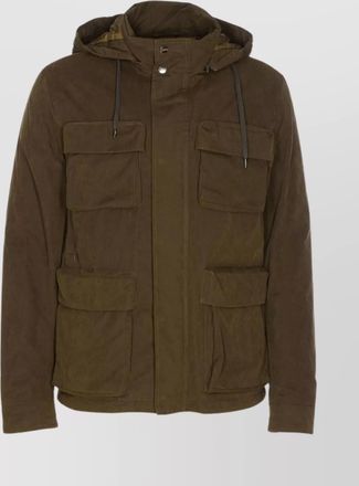 Herno long sleeve hooded padded parka jacket